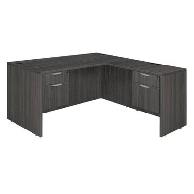 60"x65" Legacy L Desk with Double Pedestal Drawer Unit - Regency