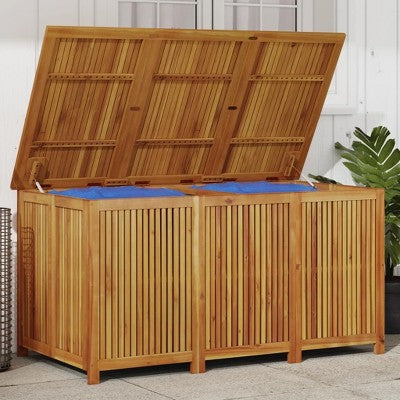 vidaXL Patio Storage Box 59.1"x31.5"x 29.5" Solid Wood Acacia