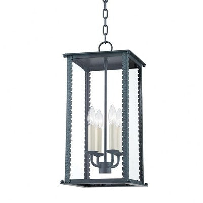 Troy Lighting Zuma 4 - Light Pendant in Verdigris Clear Shade