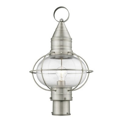 Livex Lighting Newburyport 1 - Light Post Light in Brushed Nickel