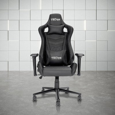 PAGED Adjustable Height Office Chair, Modern Rotatable Gaming Chair with Headrest and Lumbar Pillow, Ergonomic Computer Chair for Gamer