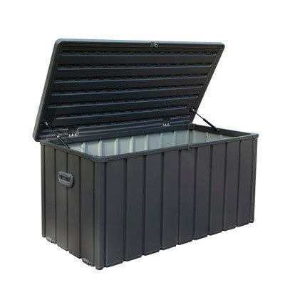 CLIHOME Outdoor 100 Gallon Portable Storage Deck Box,Large Patio Waterproof Lockable Storage Box with All-weather Resin Cover