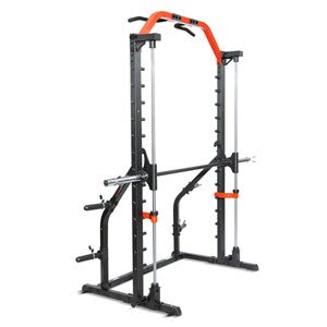 Sunny Health & Fitness Premium Squat Smith Machine 3-in-1 Multifunction Power Rack