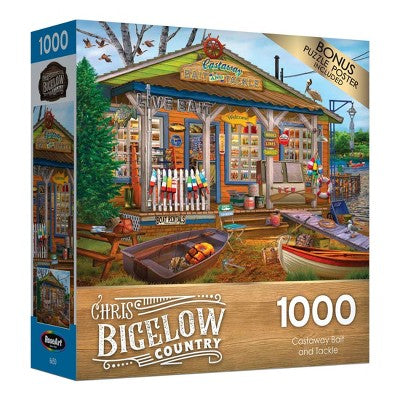RoseArt Chris Bigelow Castaway Bait and Tackle Jigsaw Puzzle - 1000pc