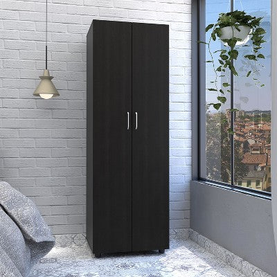 Kumasinova Wardrobe,Double Door Bedroom Armoires with 4 Storage Shelves,2 Drawers,1 Hanging Rod,Armoire for Bedroom,Dressing Room,Apartment
