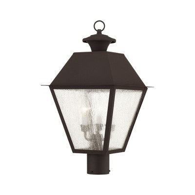 Livex Lighting Mansfield 3 - Light Post Light in Bronze