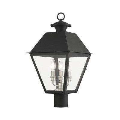 Livex Lighting Mansfield 3 - Light Post Light in Black