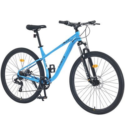 Gulches 29-Inch Blue 8-Speed Mountain Bicycles - Front Suspension for All-Terrain Adventures