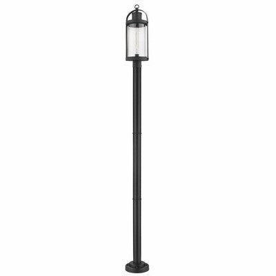 Z-Lite Roundhouse 1 - Light Post Light in Black