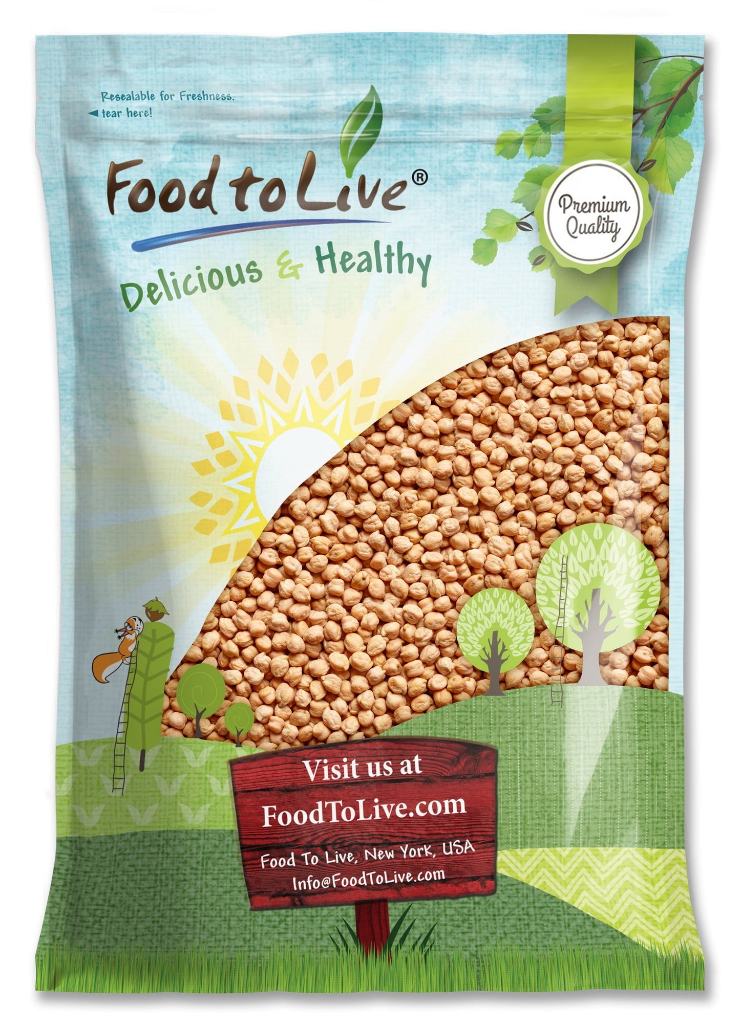 Garbanzo Beans (Chickpeas), 10 Pounds ?Kosher, Sproutable, Raw ?By Food To Live