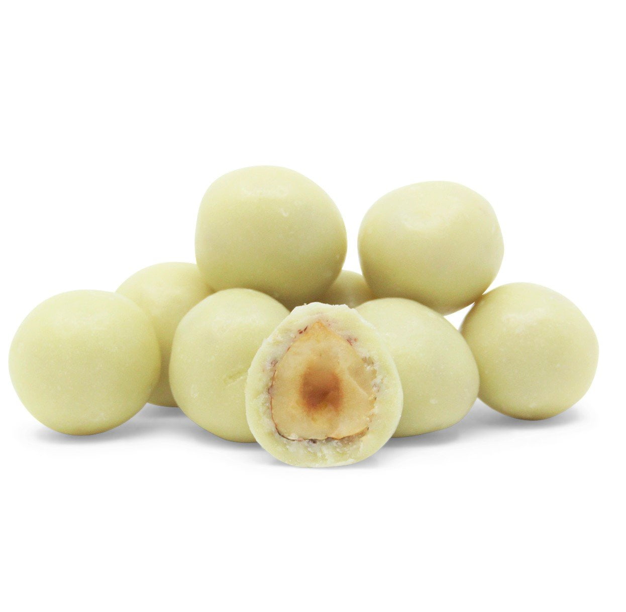 Gourmet White Chocolate Covered Hazelnuts By Its Delish, 1 Lb 16 Oz White Milk Chocolate Coated Hazel Nuts, Kosher Dairy