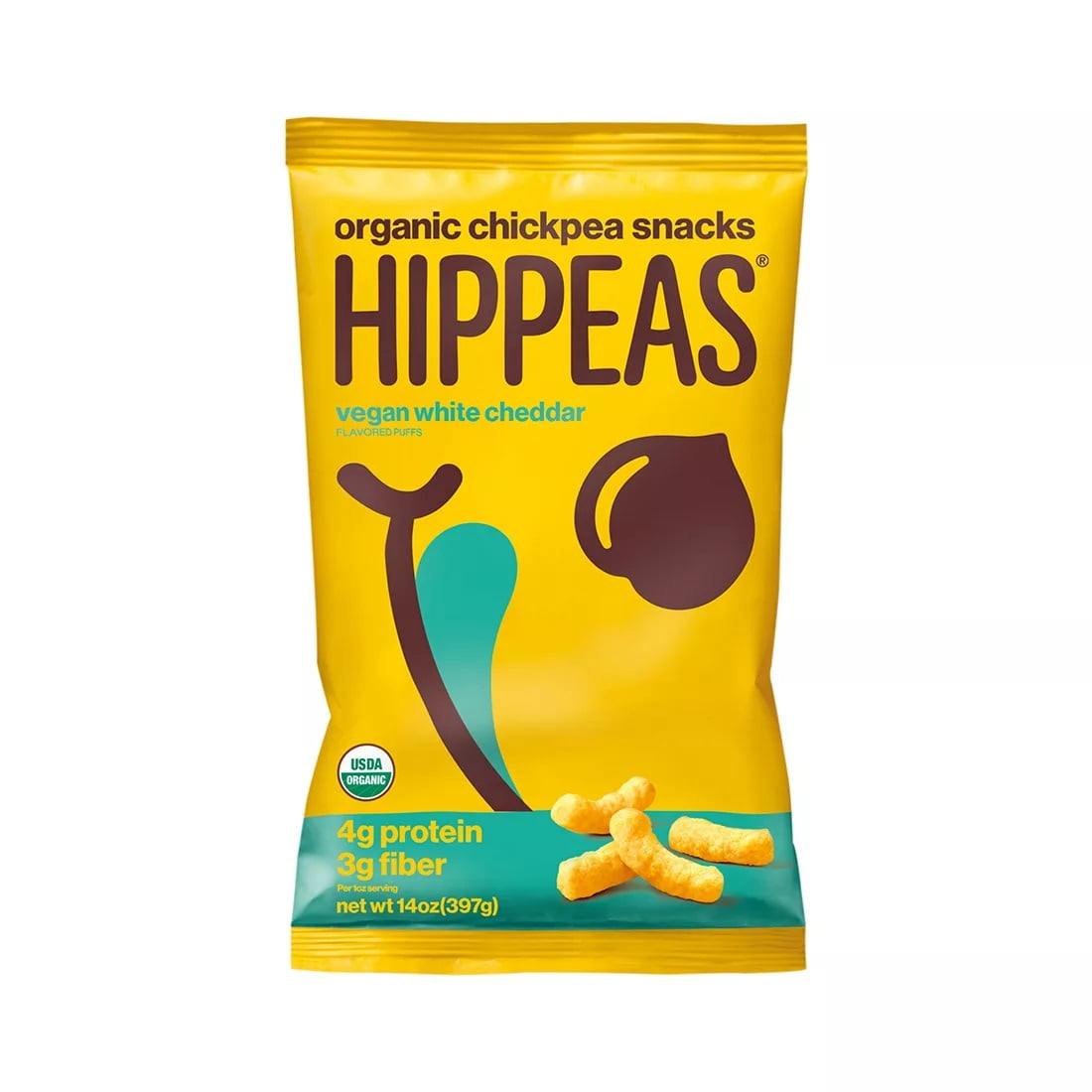 Hippeas Organic Cheddar Chickpea Puffs, 14 Oz.