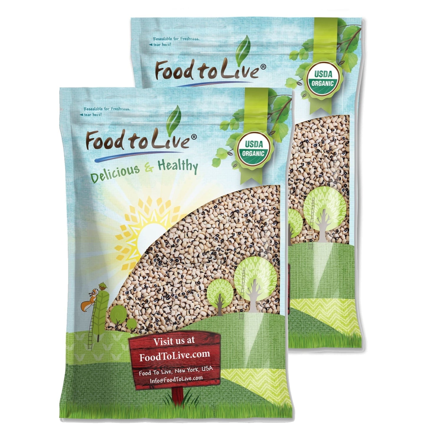 Organic Black-Eyed Peas, 25 Pounds ?Non-Gmo, Sproutable, Kosher, Raw, Vegan ?By Food To Live