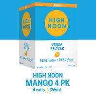 High Noon Mango Vodka Hard Seltzer Can 4 Pack️