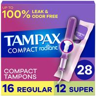 TAMPAX Compact Radiant Tampons Multipack, with Lea...
️