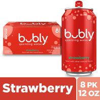 bubly Sparkling Water, Strawberry - Pack️