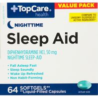 TopCare Sleep Aid, 50 mg, Nighttime, Softgels️