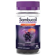 Sambucol Black Elderberry, Advanced, 3400 mg, Gumm...
️