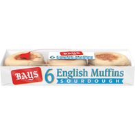 Bays 6 count, Sourdough Pre-sliced English Muffins...
️