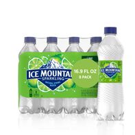 ICE MOUNTAIN Sparkling Water, Zesty Lime, 16.9 oz....
️