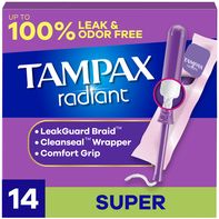 TAMPAX Radiant Tampons, with LeakGuard Braid, Supe...
️