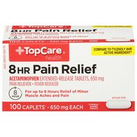 TopCare Pain Relief, 8HR, 650 mg, Caplets️
