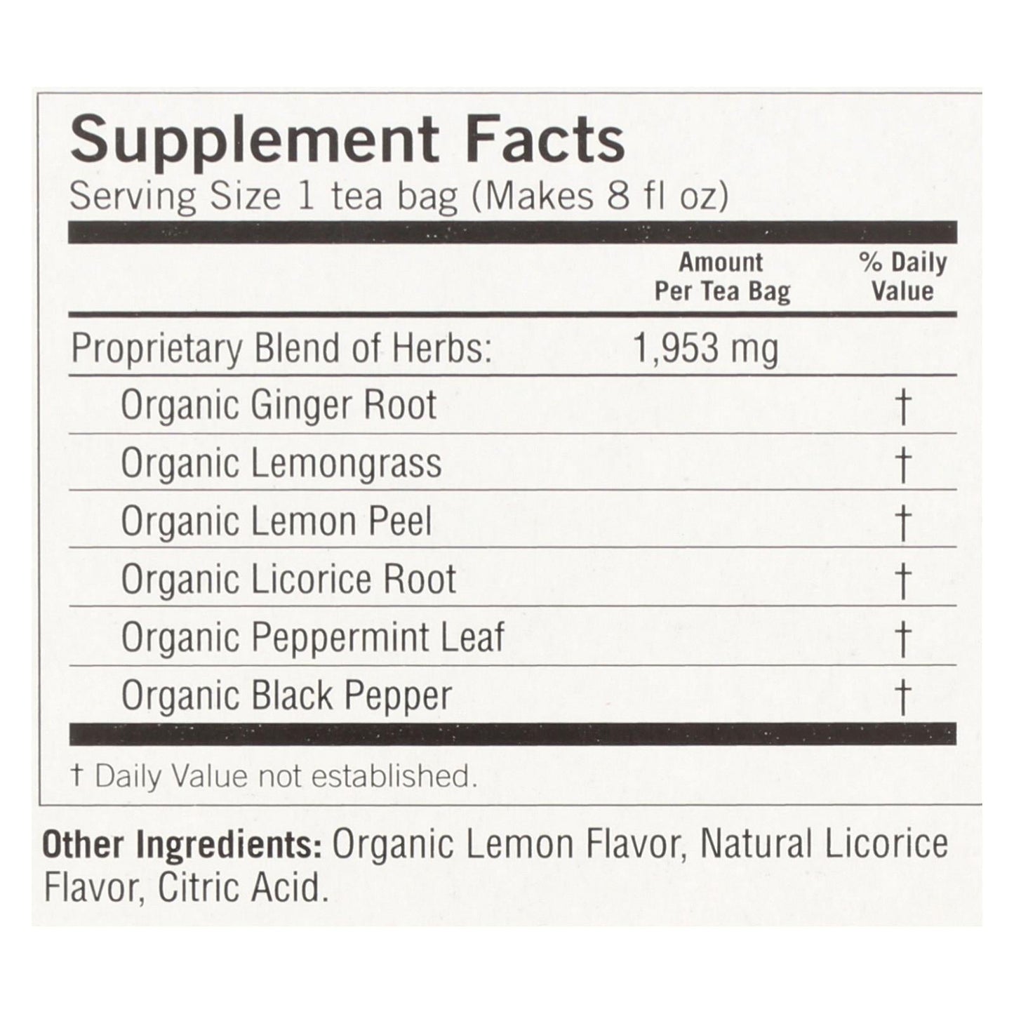 Yogi Lemon Ginger Herbal Tea, Caffeine Free, 6x16 Bags
