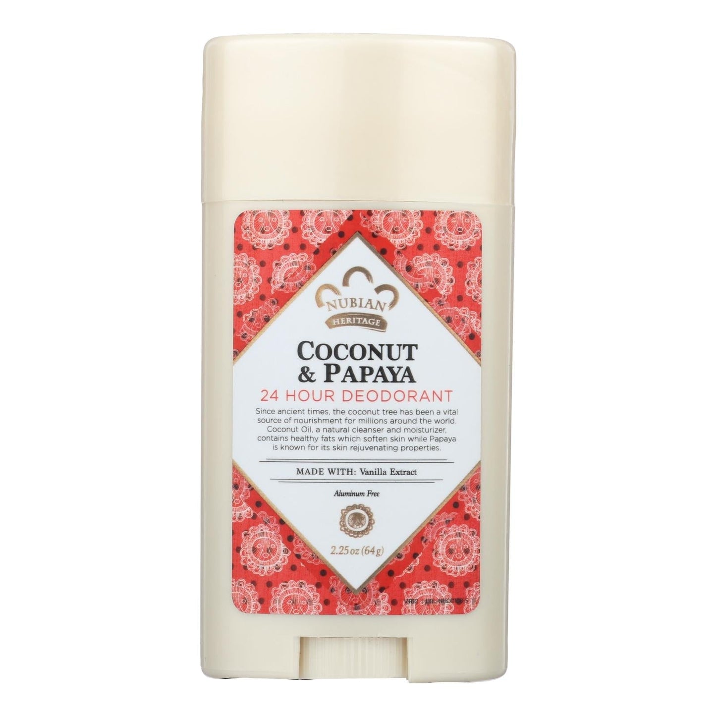 Nubian Heritage Coconut Papaya Deodorant 2.25 Oz