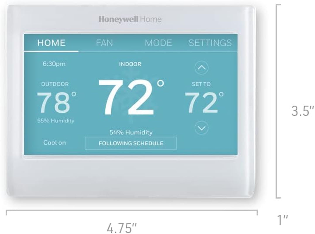 RTH9600WF Smart Color Thermostat ENERGY STAR Wi-Fi Programmable Touchscreen Alexa Ready - C-Wire Required