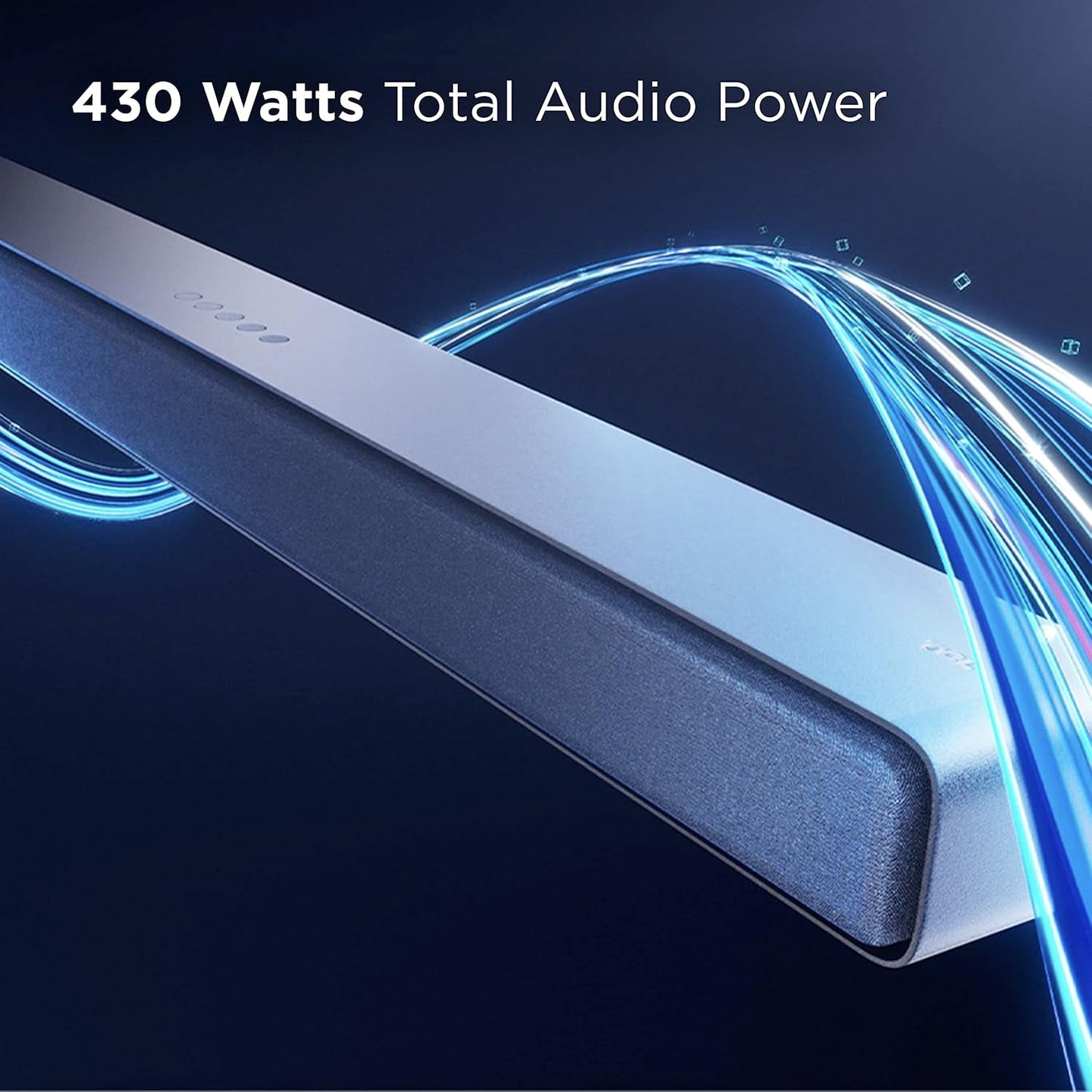 5.1Ch Sound Bar with Wireless Subwoofer (Q6510, 2023 - Model), Dolby Audio, DTS Virtual:X, 430W, Built-In Center Channel Speaker, 2 Rear Surround Sound Speakers, Wall Mount / HDMI Cable Included