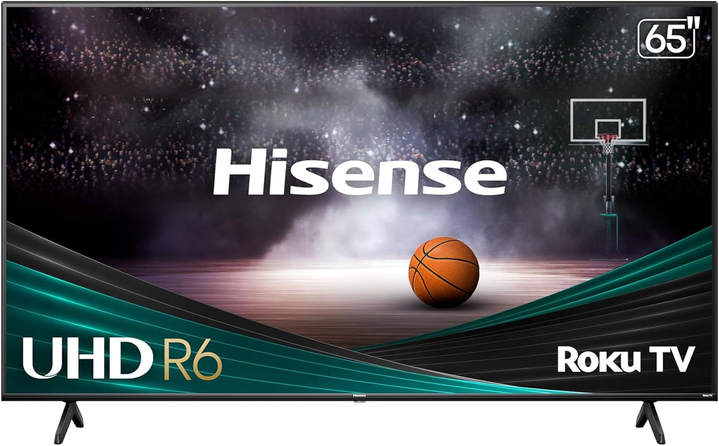 65-Inch Class R6 Series 4K UHD Smart Roku TV with Alexa Compatibility, Dolby Vision HDR, DTS Studio Sound, Game Mode (65R6G),Black