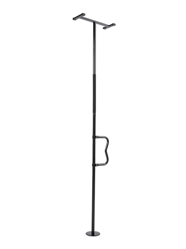 VEVOR Floor-to-Ceiling Transfer Pole, Tension Mounted Bathroom Grab Bar with Anti-Slip Curve Handle, 300 Lbs Capacity Secu...