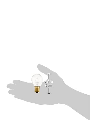 Satco S3629 40-Watt Intermediate Base S11 Light Bulb, Clear Glass, 1 Count