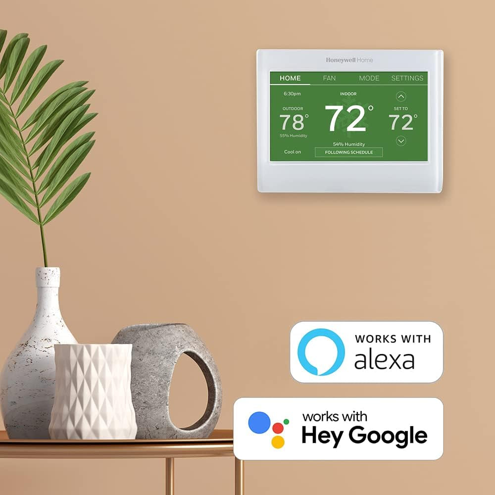 RTH9600WF Smart Color Thermostat ENERGY STAR Wi-Fi Programmable Touchscreen Alexa Ready - C-Wire Required
