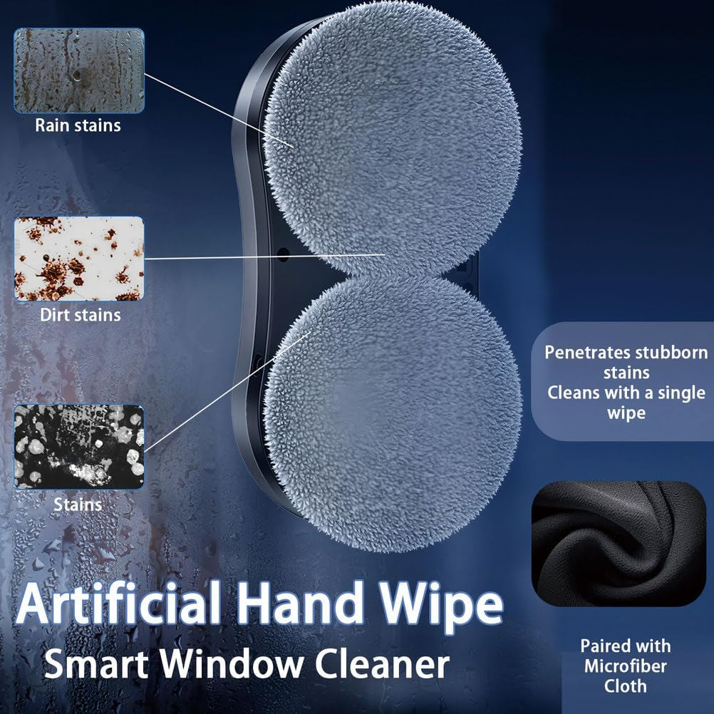 Window Cleaner Robot Auto Dual Spray,Automatic Window Cleaning Robot with Intelligent Path Planning,Edge Detection Technology, Remote Control,Window Cleaner All Smooth Surfaces