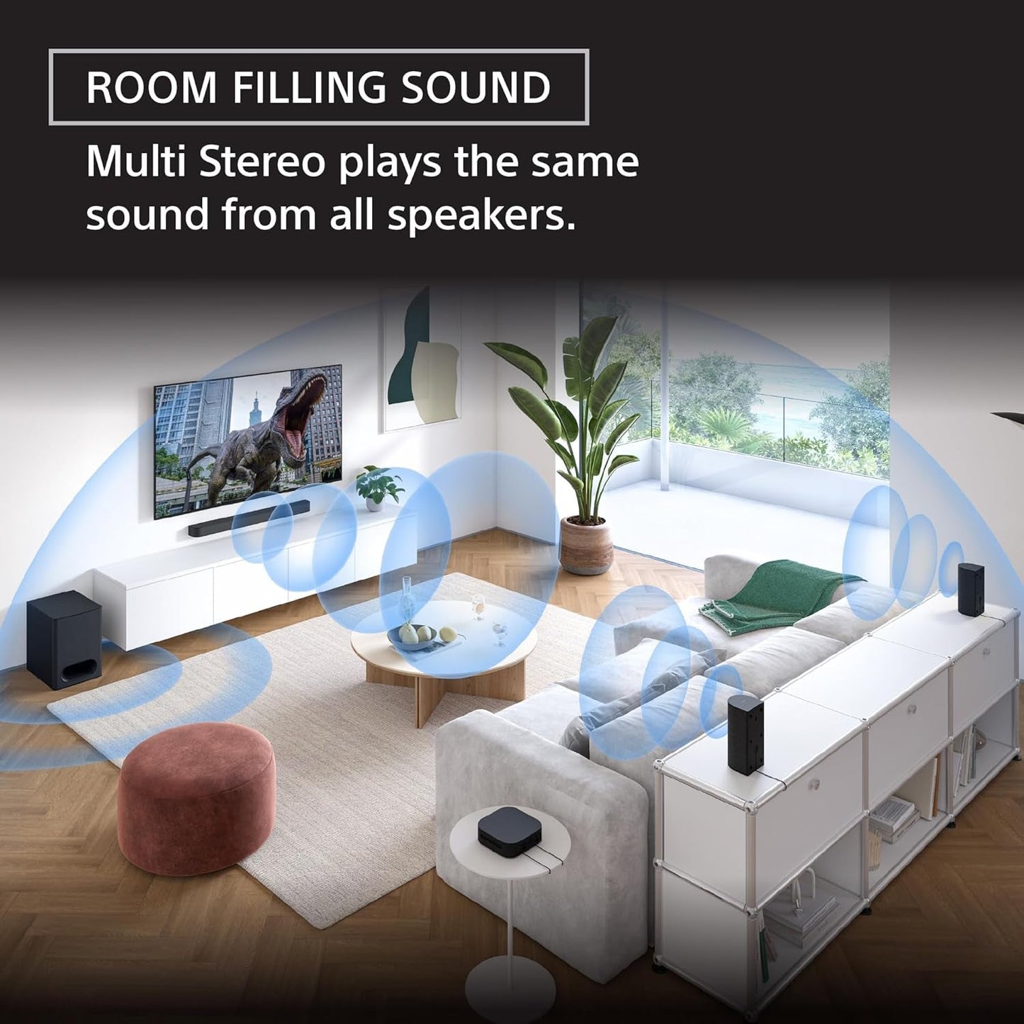 BRAVIA Theater System 6, 5.1Ch Home Theater System Sound Bar with Subwoofer and Rear Speakers, Surround Sound by Dolby Atmos/Dts:X Compatible HT-S60