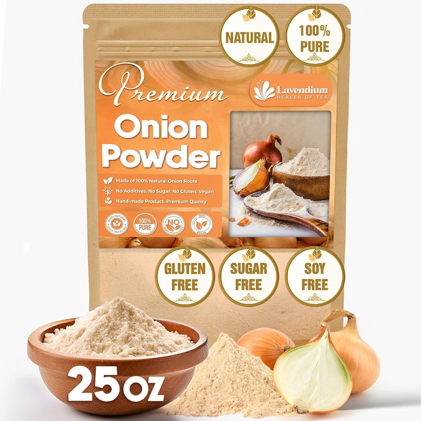 Premium Onion Powder, 100% Natural and Pure from Onion, Rich Flavor, Perfect for Cooking & Seasoning
