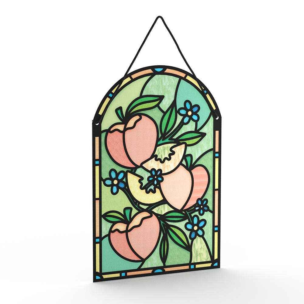 Peachy Birthday Peaches 5"x7" Suncatcher Card