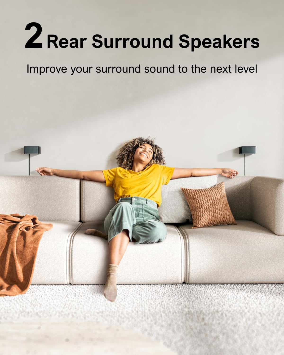 7.1Ch Soundbar with Wireless Subwoofer, Virtual Surround Sound System for TV, App Control, 410W Peak Power, Sound Bar for TV, 4 Wired Surround Speakers, Home Theater Sound System Poseidon D70