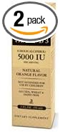 SOLGAR Liquid Vitamin D3 125 mcg (5,000 IU) - 2 fl oz, Pack of 2 - Natural Orange Flavor - Helps Maintain Healthy Bones & Teeth - Immune System Support - Gluten & Dairy Free - 118 Total Servings