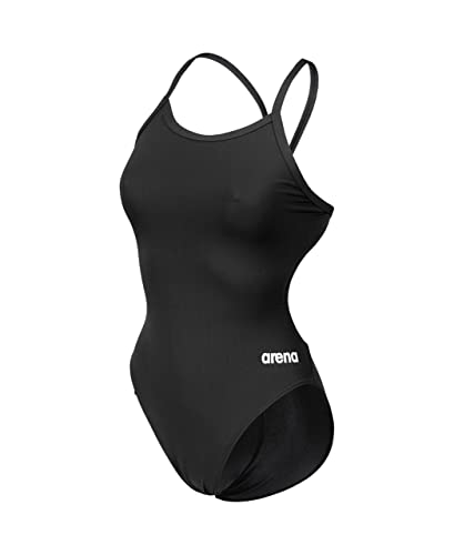 Arena Womens Solid Team Swimsuit Challenge Back MaxLife Open Back Bathing Suit Athletic Swimwear
