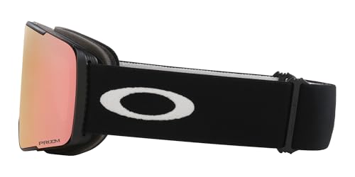 Oakley Line Miner Pro Low Bridge Fit Snow Goggle, Matte Black Strap w/Prizm Snow Rose Lens, Medium