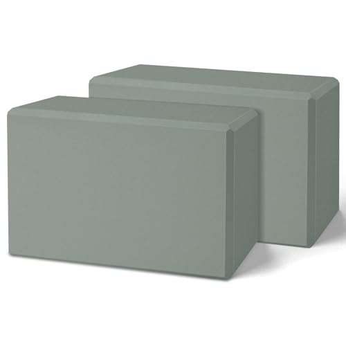 Yoga Block, Yoga Bricks Supportive Latex-Free EVA Foam, Soft Non-Slip Exercise Blocks, Yoga Accessories for Pilates, Medit...