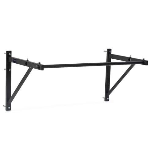 Titan Fitness Adjustable Depth 52" Wall Mounted Pull Up Bar, 14" or 22" From Wall, Rated 400 LB, Home or Garage Gym Chin U...