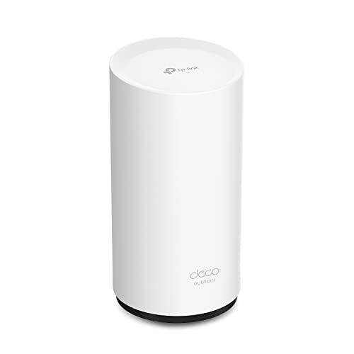 TP-Link Deco Outdoor Mesh WiFi (X50-Outdoor), AX3000 Dual Band WiFi 6 Mesh, 2 Gigabit Ports, 802.3at PoE+,Weatherproof, Wo...