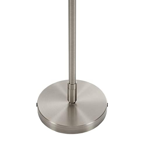 Hampton Hill 5-Light Presidio Chandelier, Modern Design For Dining Room, Adjustable Height, 24 W, Silver/White, Model Mps150-0107