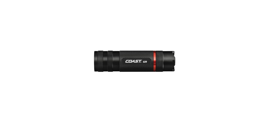 Coast G29 370 Lumen Led Flashlight, Black Aluminum, Model 21664, Batteries Included
