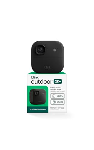 Blink Outdoor 2K+ (newest model) — Wireless smart security camera, 2K video resolution, enhanced audio, two-year battery. ...