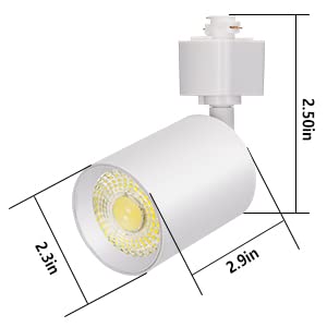 Vanoopee 10W Dimmable Led Track Lighting Heads H Type Track Light Replacement Fixtures Bright 4000K Neutral White Ceiling Spotlight For Accent Task Art  Flicker Free Cri90+ 24 800Lm White  Pack Of 4