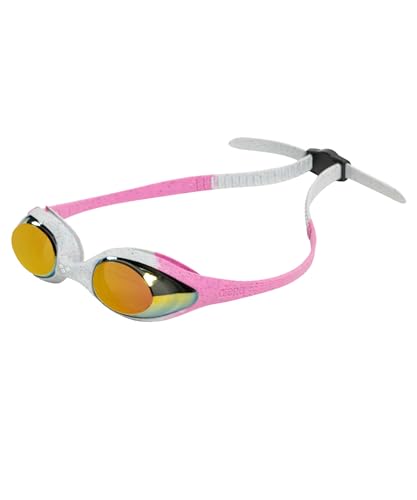 ARENA Unisex Youth Spider Junior Swim Goggles Girls and Boys Ages 6 to 12 Fogless Lenses Easy to Adjust Strap No Leak